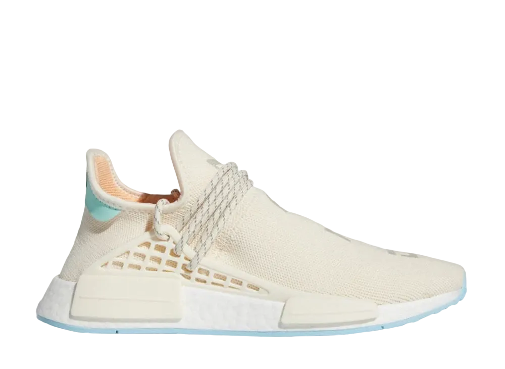  ナード × アディダス NMD HU "チョークホワイト/グローオレンジ/クリアミント"