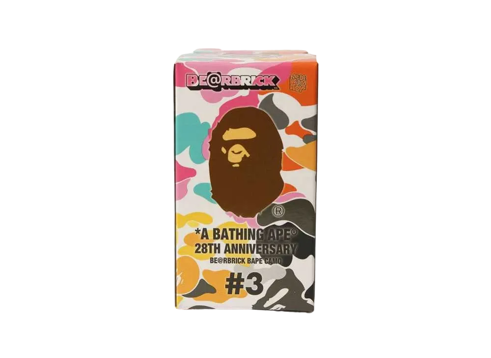Bearbrick 28TH ANNIVERSARY BAPE CAMO 100% BOX #3