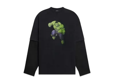 Balenciaga HULK 2021MARVEL LAYERED T-SHIRT "Black"