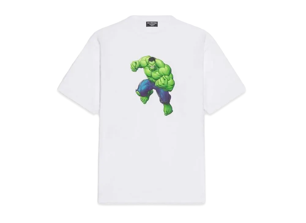 Balenciaga HULK 2021MARVEL MEDIUM FIT T-SHIRT "White"
