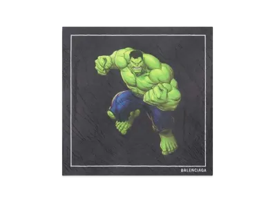 Balenciaga HULK 2021MARVEL SQUARE SCARF "Black"