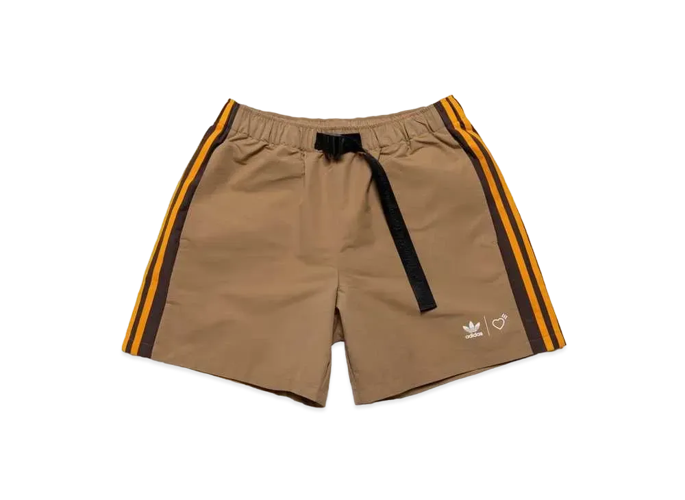 ヒューマン メイド アディダス ウインドショーツ "ブラウン"