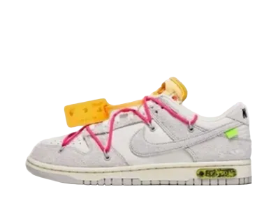 オフホワイト × ナイキ ダンク ロー "セイル/ニュートラルグレー/ハイパーピンク"