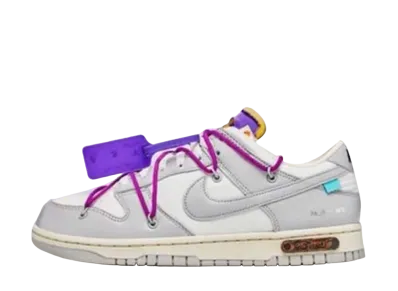 オフホワイト × ナイキ ダンク ロー ロット28 "ホワイト/パープル"