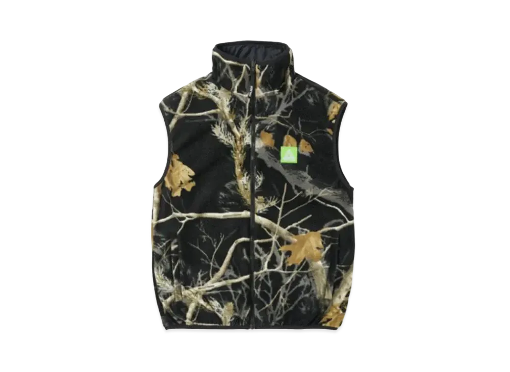 PALACE REALTREE FLEECE REVERSIBLE VEST AP "Black"
