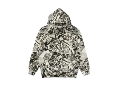 PALACE STICKER PACK HOOD "Black White"