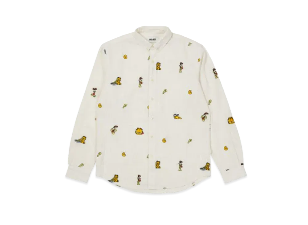 PALACE GARFIELD BOOJIE SHIRT "Beige White"