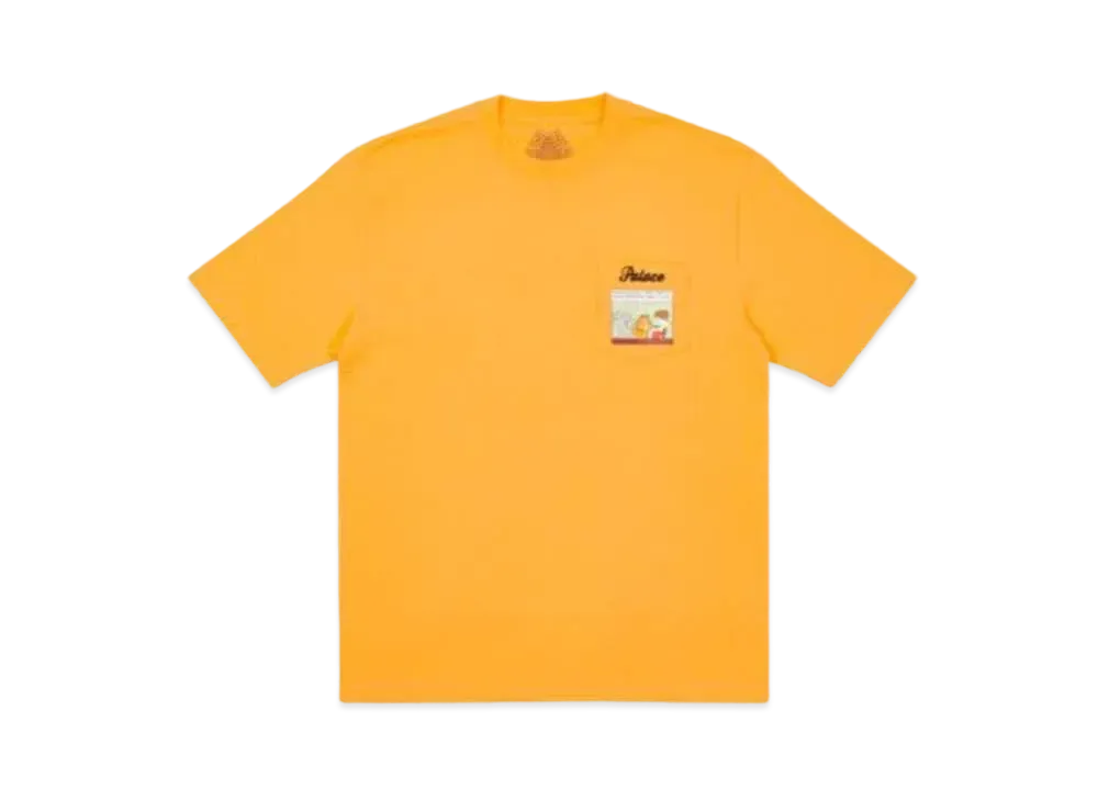 PALACE GARFIELD POCKET T-SHIRT "Light Orange"