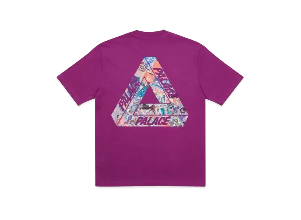 PALACE TRI-STICKER PACK T-SHIRT "Plum"
