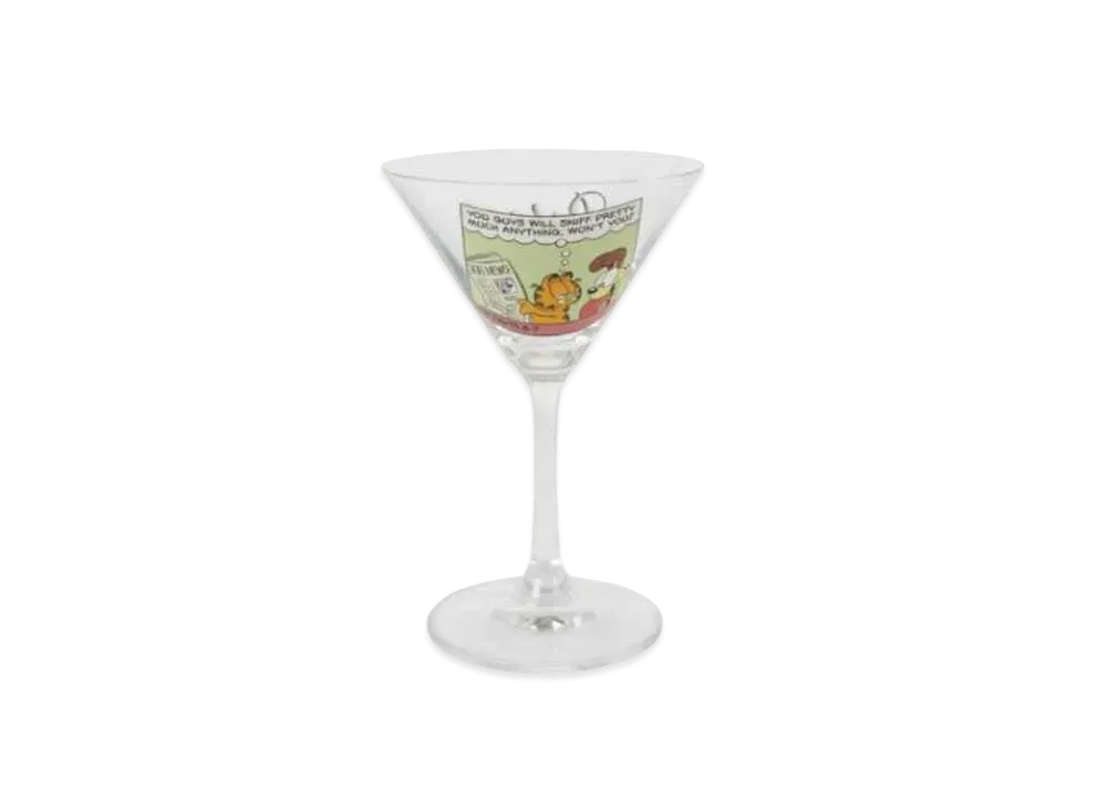 PALACE GARFIELD MARTINI GLASS CLEAR "Green"