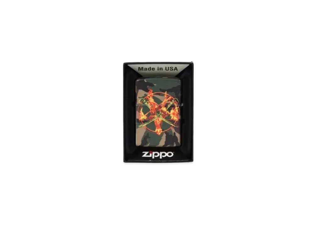 PALACE FLAMED ZIPPO "Camo"