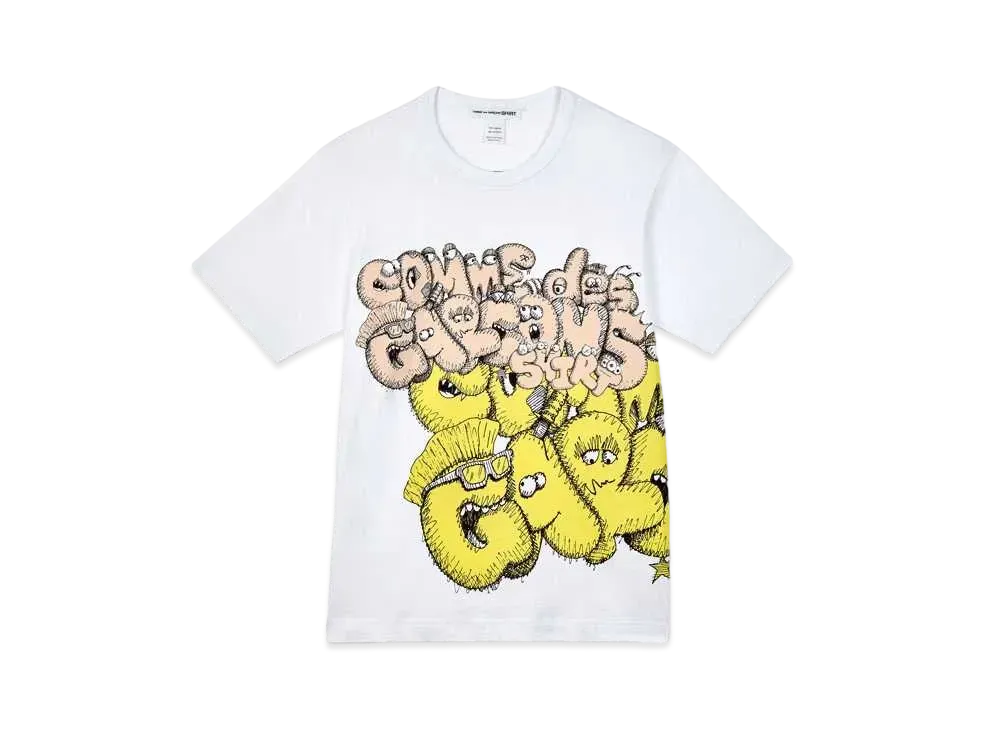 COMME des GARCONS SHIRT x KAWS CDG T-Shirt Print6 "White"