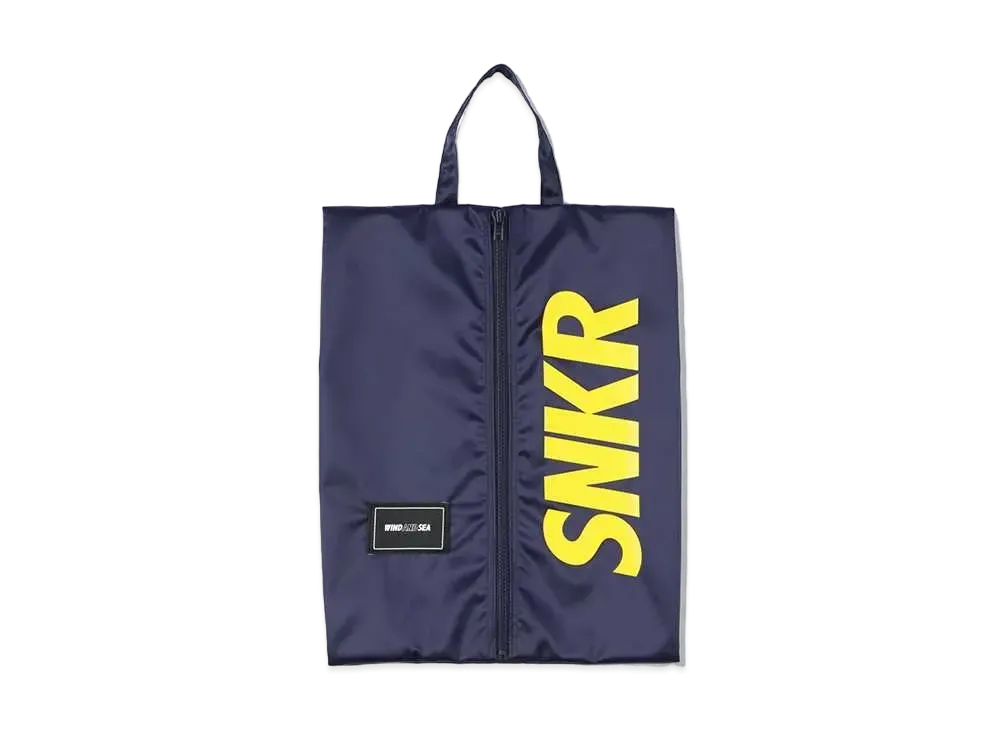 スニーカーダンク × ウィンダンシー シューズバッグ "ネイビー/イエロー"