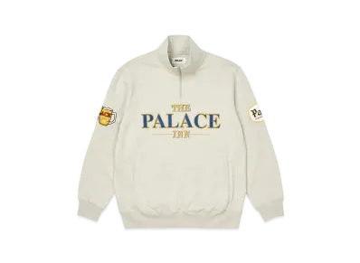 PALACE PUB GRUB FUNNEL NECK "Grey Marl"