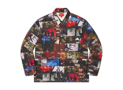 Supreme Nas and DMX Collage Denim Chore Coat "Multi"
