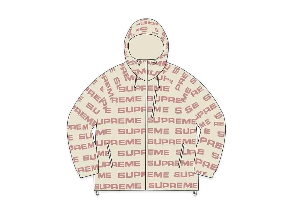 Supreme Logo Ripstop Hooded Track Jacket "Natural"