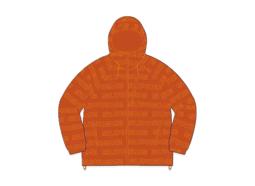 Supreme Logo Ripstop Hooded Track Jacket "Orange"