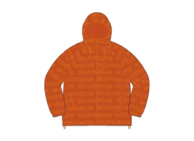 Supreme Logo Ripstop Hooded Track Jacket "Orange"