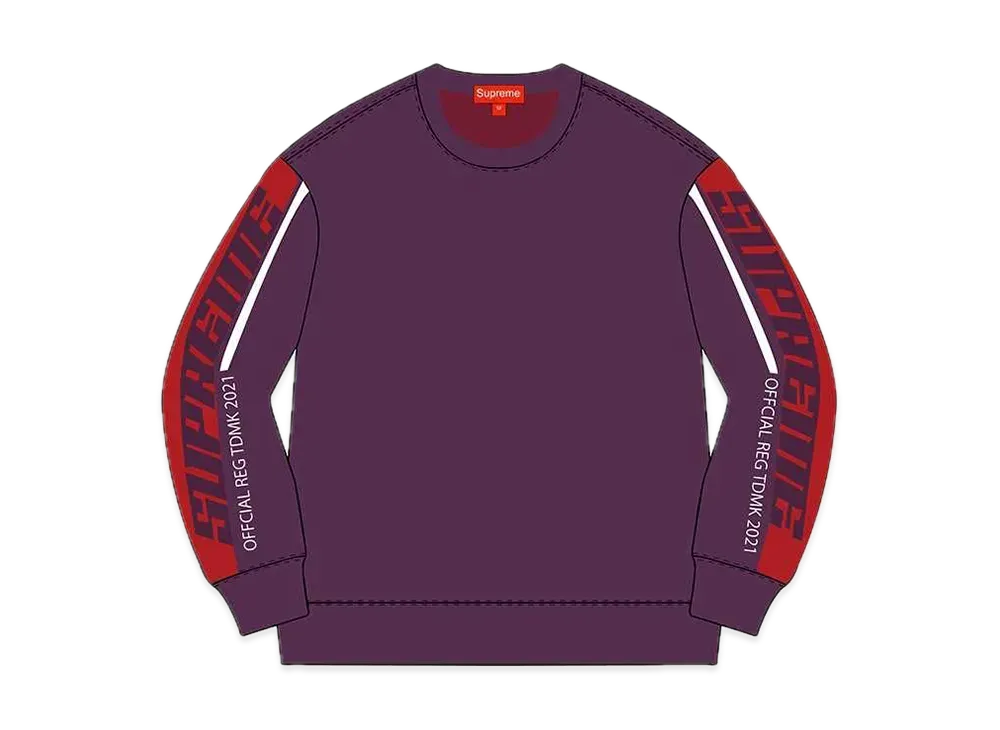 Supreme Sleeve Stripe Sweater "Plum"