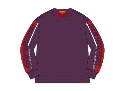 Supreme Sleeve Stripe Sweater "Plum"