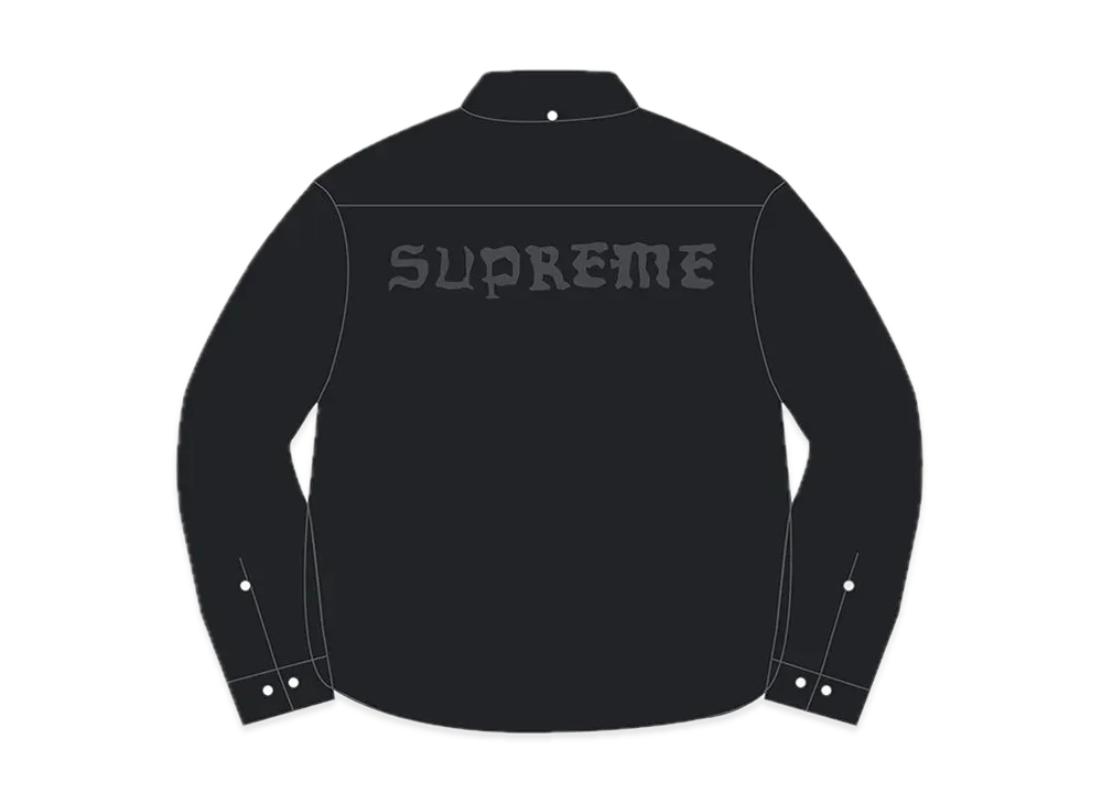 Supreme Appliqué Denim Shirt "Black"