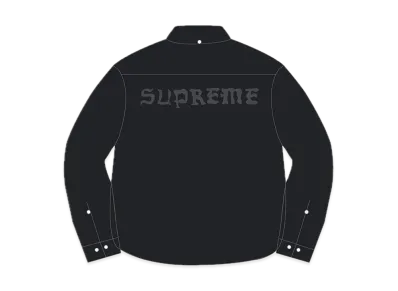 Supreme Appliqué Denim Shirt "Black"