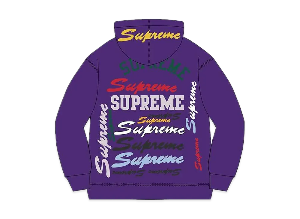 Supreme Multi Logo Hooded Sweatshirt "Purple"