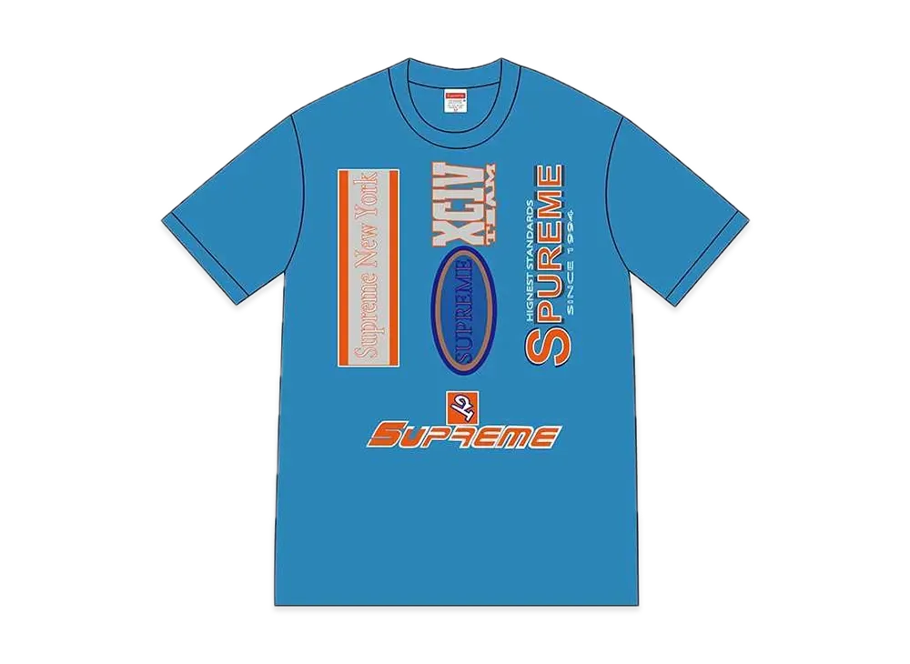 Supreme Multi Logos Tee "Blue"