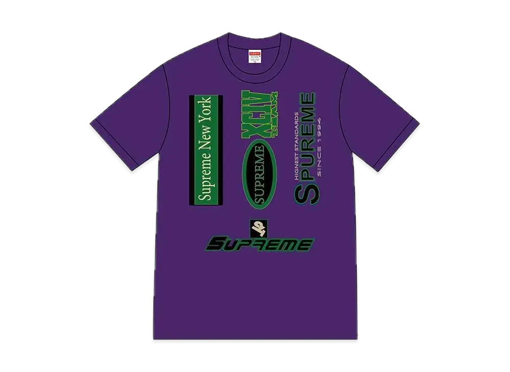 Supreme Multi Logos Tee "Purple"