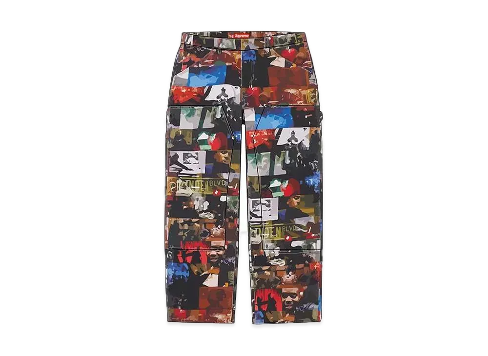 シュプリーム Nas アンド DMX コラージュ ダブル ニー デニム ペインター パンツ "マルチ"