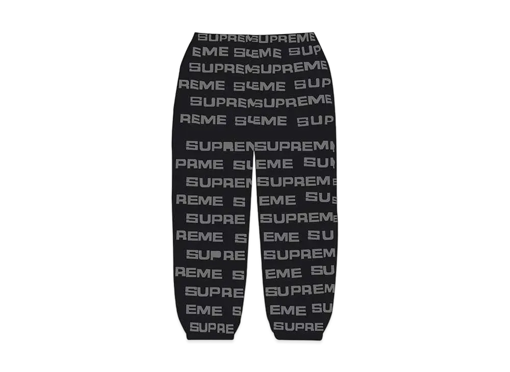 シュプリーム ロゴ リップストップ トラック パンツ "ブラック"