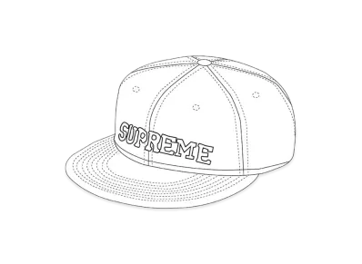 Supreme Shattered Logo 5-Panel "White"