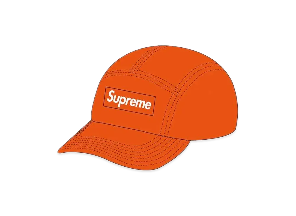 Supreme Washed Chino Twill Camp Cap "Neon Red"(21FW)