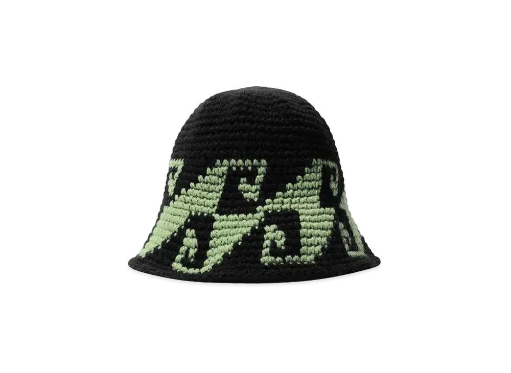 Stussy WAVES KNIT BUCKET HAT "Black"