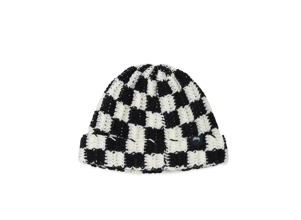 Stussy CROCHET CHECKER BEANIE "Black"