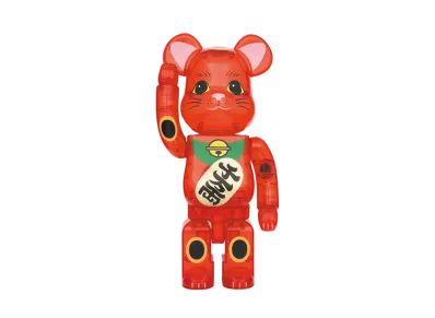 Bearbrick Maneki Neko Plum transparent 400%
