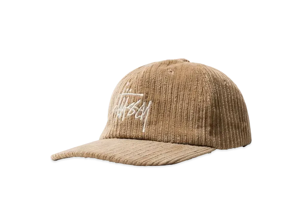 Stussy CORDUROY BIG LOGO LOW PRO CAP "Maple"
