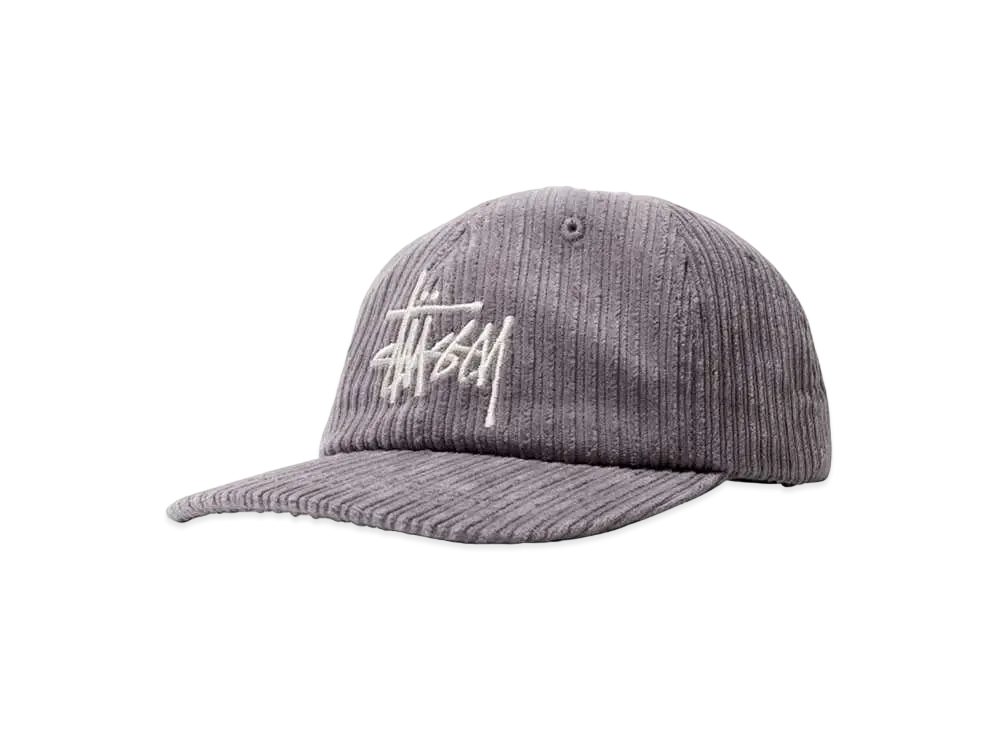 Stussy CORDUROY BIG LOGO LOW PRO CAP "Lavender"