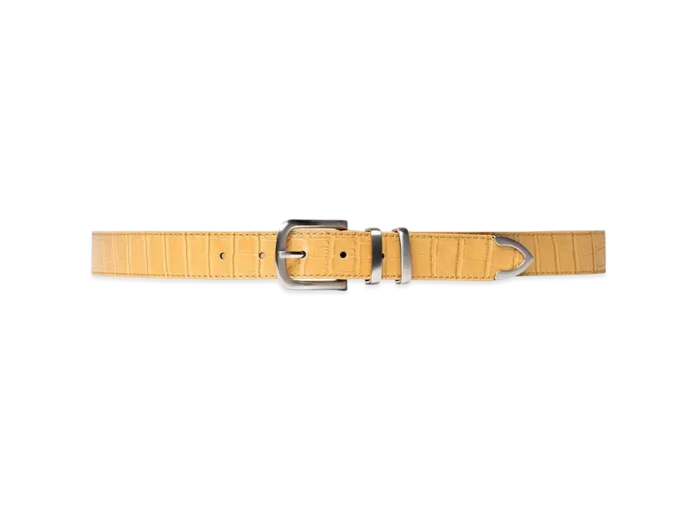 Stussy GATOR LEATHER DRESS BELT "Tan"