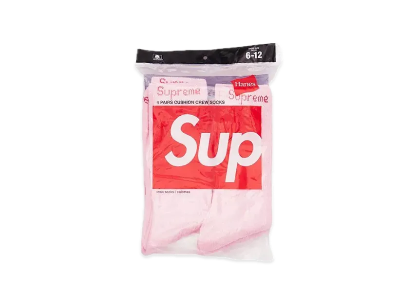 Supreme x Hanes Crew Socks (4 Pack) Supreme x Hanes Crew Socks (4 Pack)