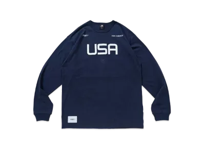 Wtaps NEW BALANCE ACADEMY LS T-SHIRT "Navy"