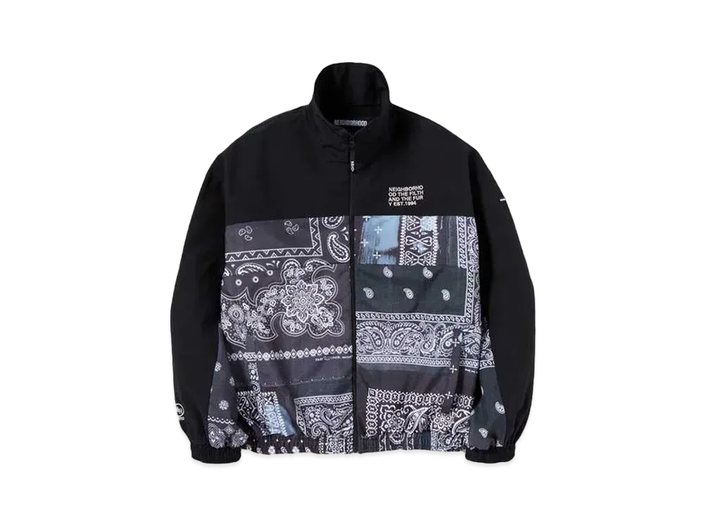 NEIGHBORHOOD BANDANA CHOPPED TRACK / E-JKT "Black"