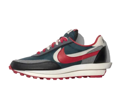 アンダーカバー × サカイ ナイキ LDワッフル "ミッドナイト スプルース/ペール アイボリー-ダーク グレー-ユニバーシティ レッド"