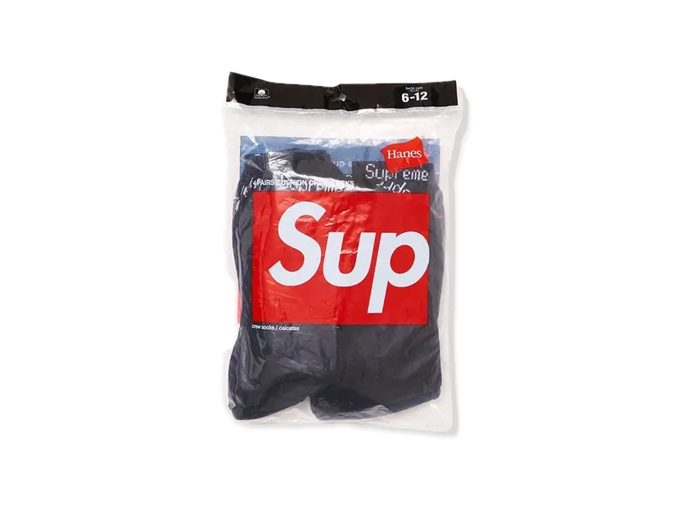 Supreme x Hanes Crew Socks (4 Pack) Supreme x Hanes Crew Socks (4 Pack)