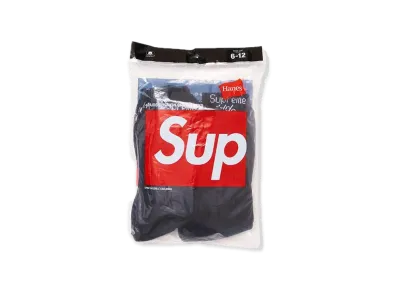 Supreme x Hanes Crew Socks (4 Pack) "Black"