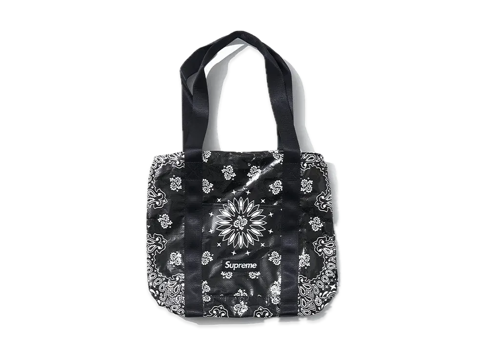 Supreme Bandana Tarp Small Duffle Bag "Black"