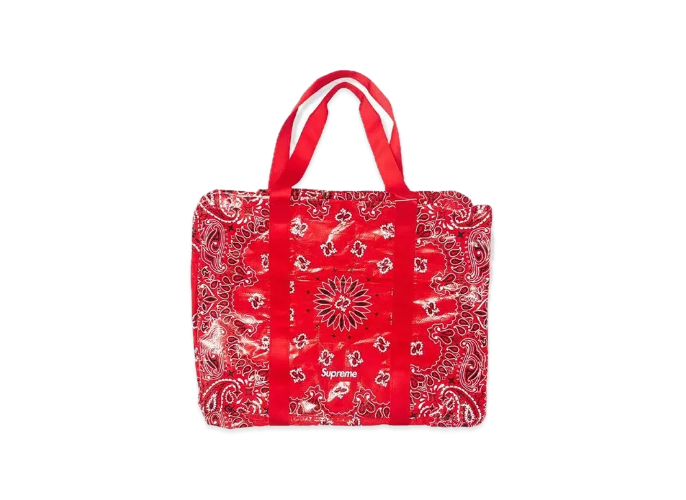 Supreme Bandana Tarp Small Duffle Bag "Red"