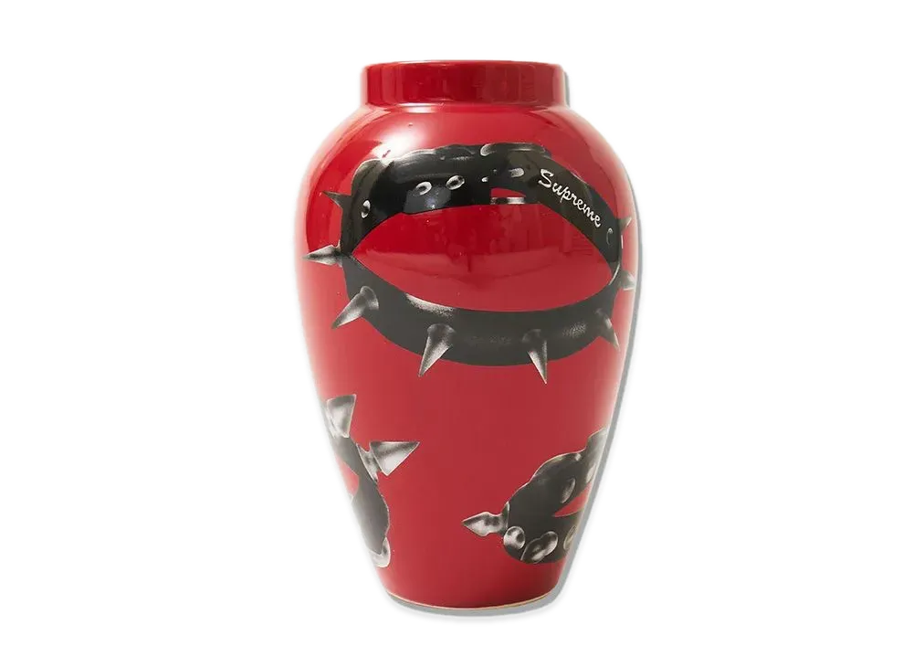 Supreme Studded Collars Vase "Red"