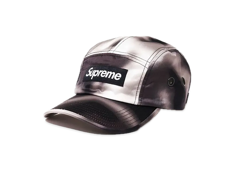 Supreme Washed Satin Camo Camp Cap "Black"