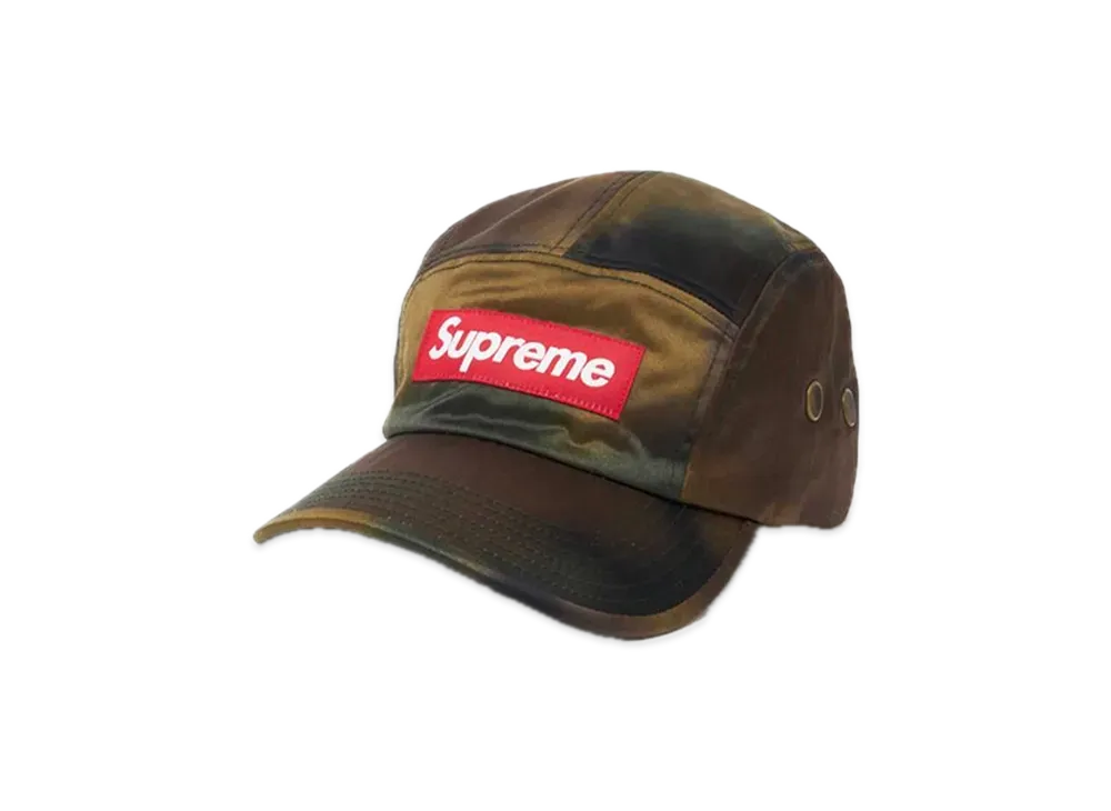 Supreme Washed Satin Camo Camp Cap "Brown"